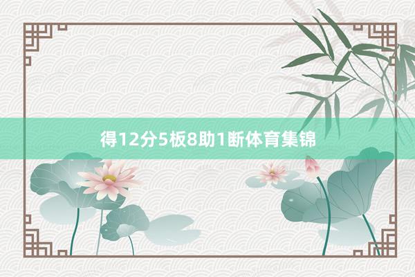 得12分5板8助1断体育集锦