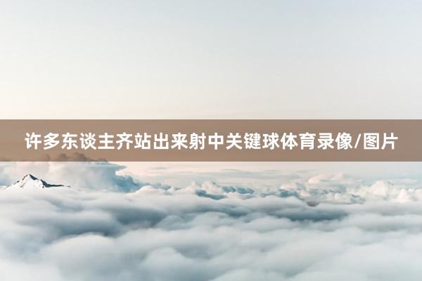 许多东谈主齐站出来射中关键球体育录像/图片