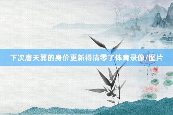 下次唐天翼的身价更新得清零了体育录像/图片
