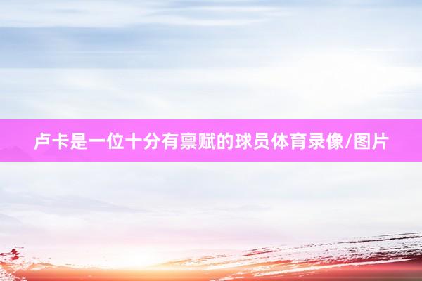 卢卡是一位十分有禀赋的球员体育录像/图片