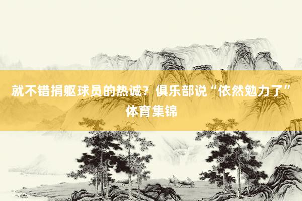 就不错捐躯球员的热诚？俱乐部说“依然勉力了”体育集锦