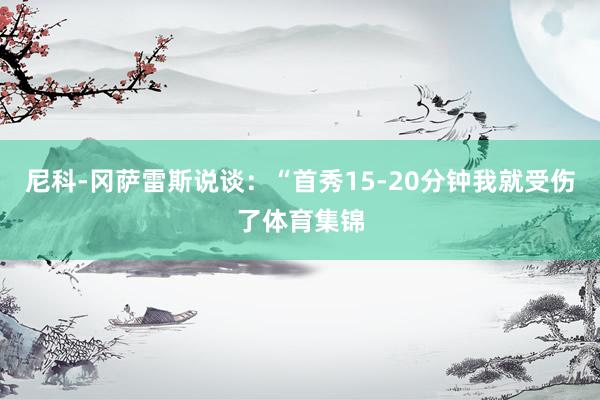 尼科-冈萨雷斯说谈：“首秀15-20分钟我就受伤了体育集锦