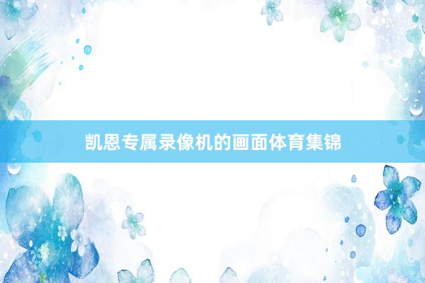 凯恩专属录像机的画面体育集锦