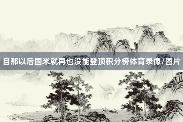 自那以后国米就再也没能登顶积分榜体育录像/图片