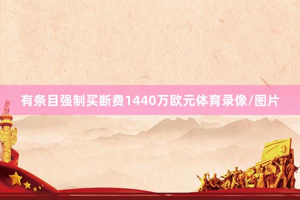 有条目强制买断费1440万欧元体育录像/图片