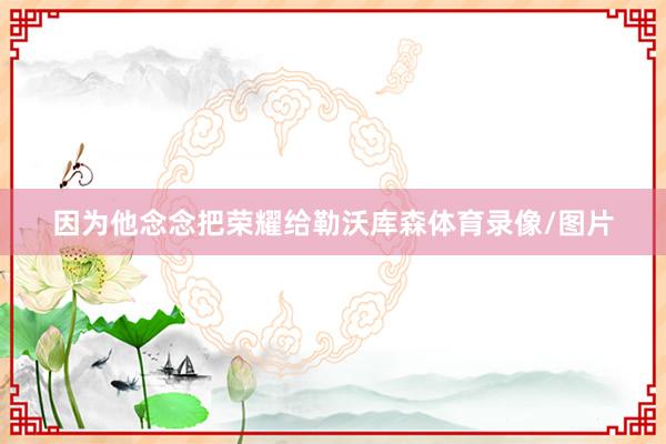 因为他念念把荣耀给勒沃库森体育录像/图片