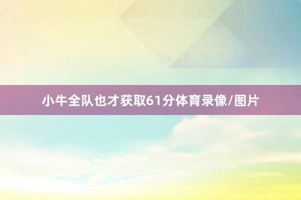 小牛全队也才获取61分体育录像/图片
