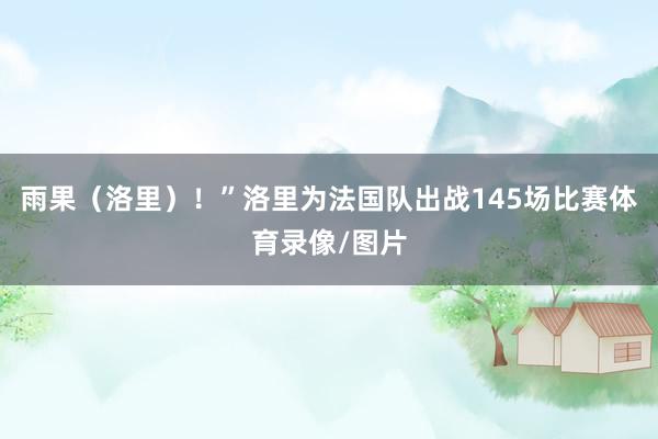 雨果（洛里）！”洛里为法国队出战145场比赛体育录像/图片