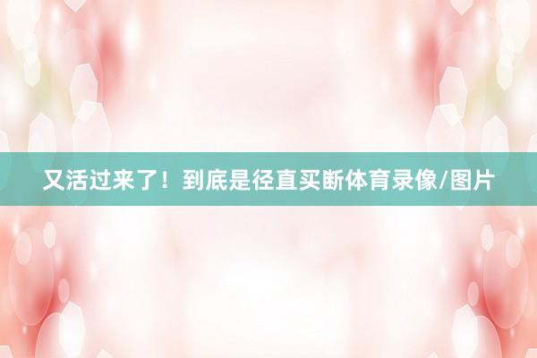 又活过来了！到底是径直买断体育录像/图片
