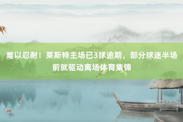 难以忍耐！莱斯特主场已3球逾期，部分球迷半场前就驱动离场体育集锦
