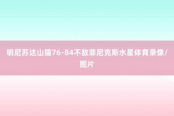 明尼苏达山猫76-84不敌菲尼克斯水星体育录像/图片