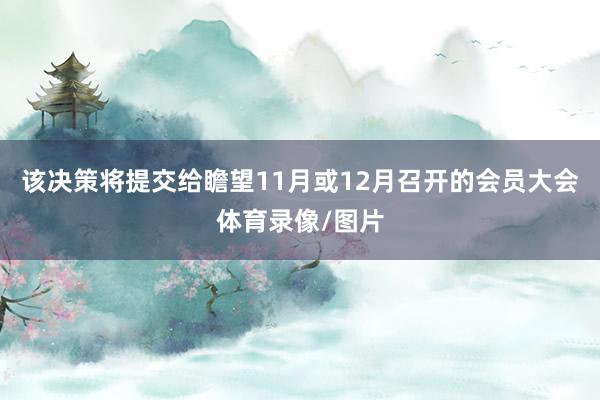 该决策将提交给瞻望11月或12月召开的会员大会体育录像/图片