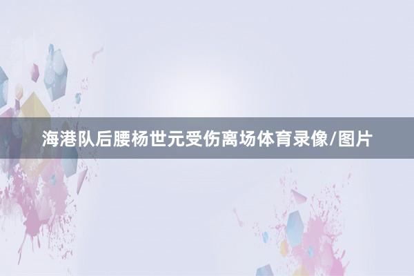 海港队后腰杨世元受伤离场体育录像/图片